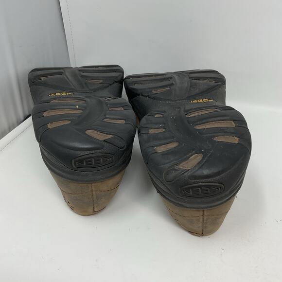 Keen Calistoga Brown Mary Jane Shoes Womens 8.5 Floral Cutout Buckle Strap - Picture 11 of 13